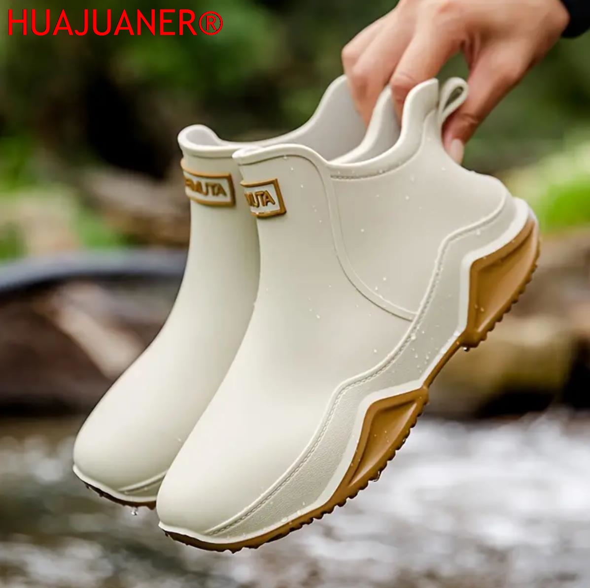 Fishing Boots - أحذية مطر رجالية لجميع المواسم، مقاومة