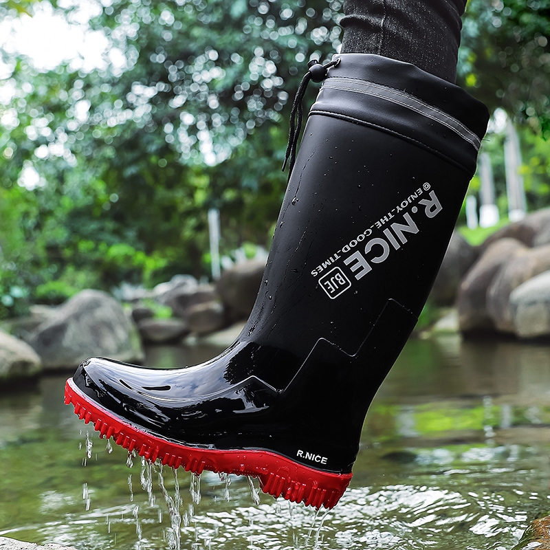 Fishing Boots - أحذية مطر رجالية أنيقة للأنشطة الخارجية،